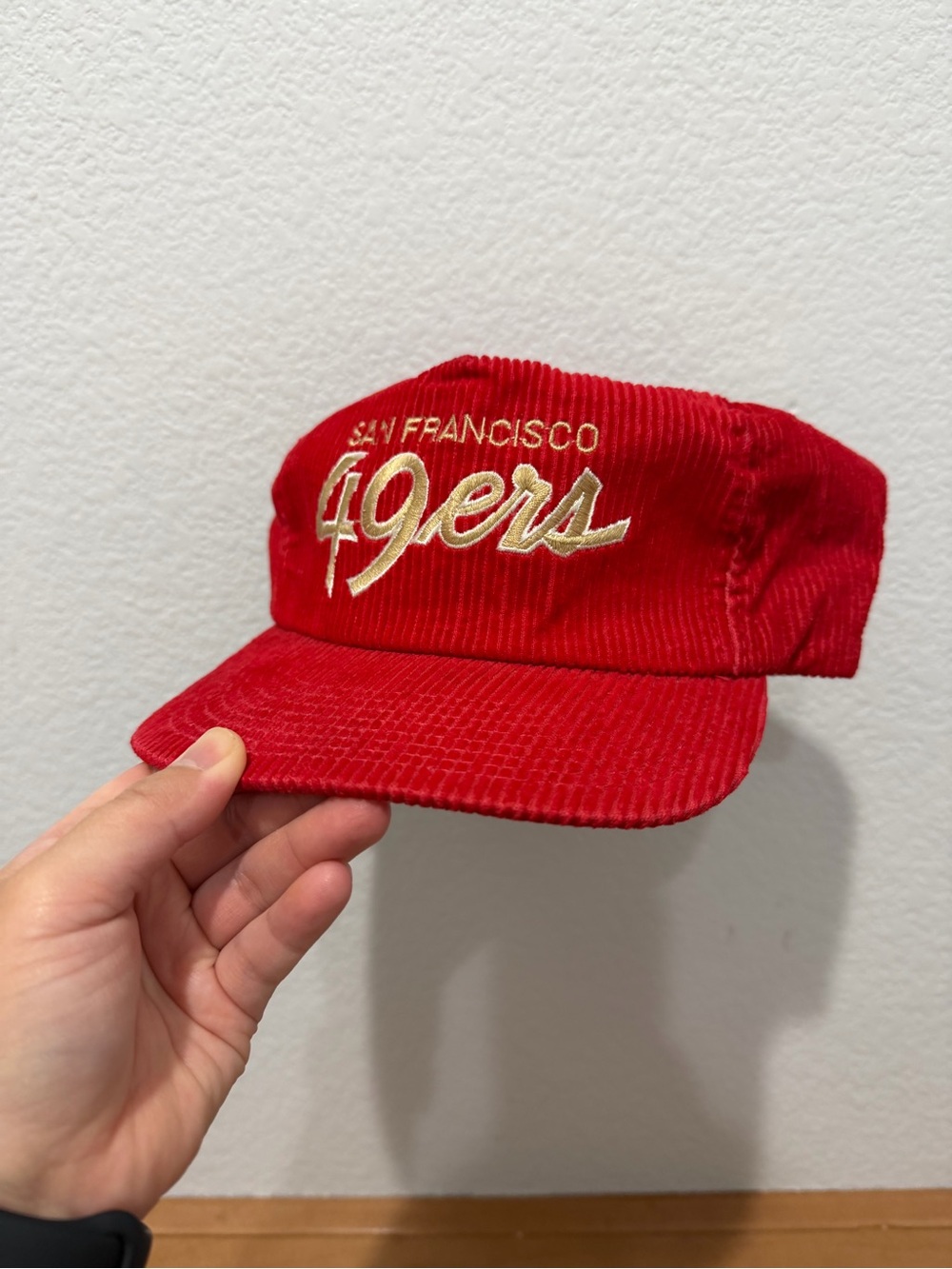 True Vintage San Francisco 49ers Red Corduroy Hat